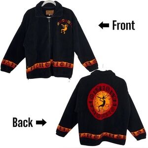 Bear Ridge Outfitters Kokopelli Tribal Sherpa Fleece Full Zip Coat